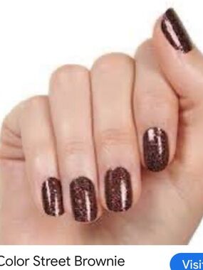 Color Street nail strips, brownie points, FMG218 16 count NEW brown sparkly